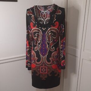INC International Concepts Multicolor Patterned Dress